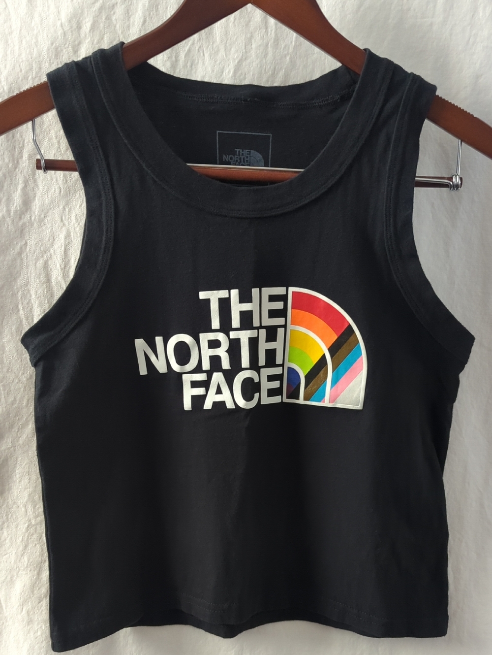 The North Face Women’s Pride Tank Top Black Rainbow Crop XS NF0A5JAJ